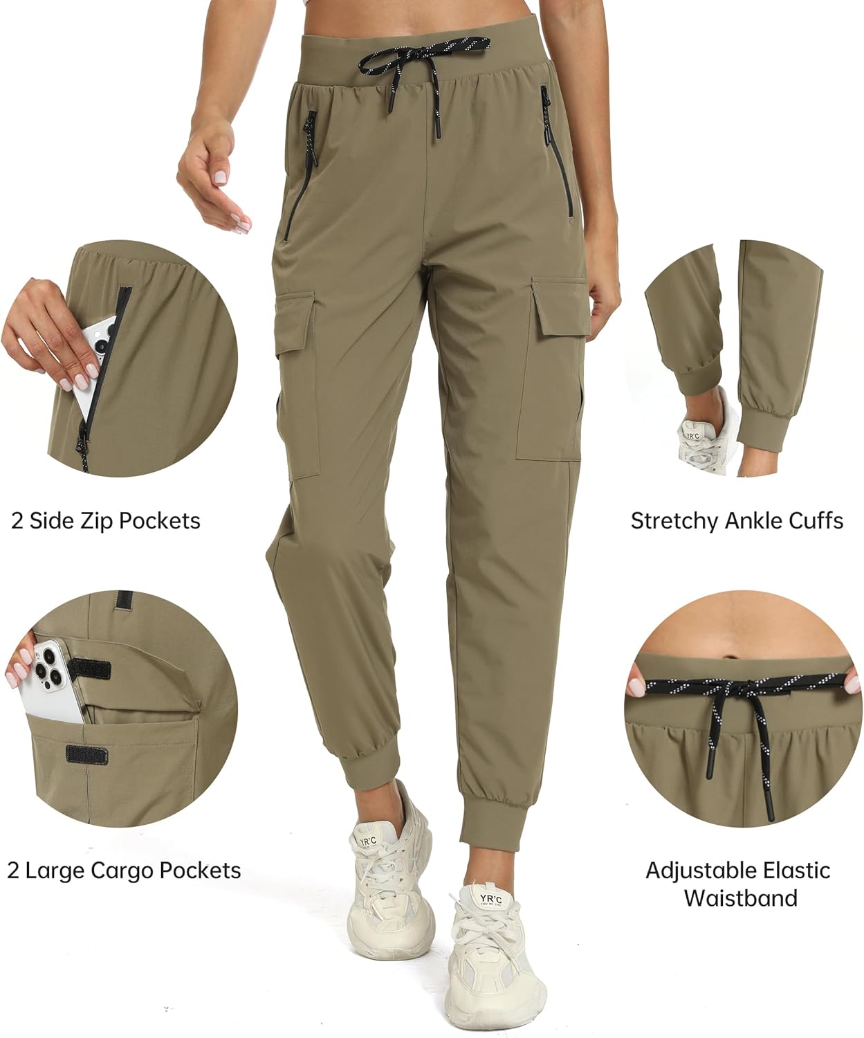 Lätta Damcargo Byxor med Fickor