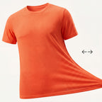 OUTDOORS NORDIC orange quick-dry stretch t-shirt with breathable mesh fabric and UV protection