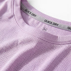 OUTDOORS NORDIC light purple quick-dry performance t-shirt with breathable mesh fabric and crew neckline
