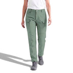 OUTDOORS NORDIC sage green utility fleece pants with multiple cargo pockets, worn by a person on a white background.