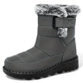 OUTDOORS NORDIC waterproof winter boots in grey with faux fur trim, warm lining, and a non-slip rubber sole.