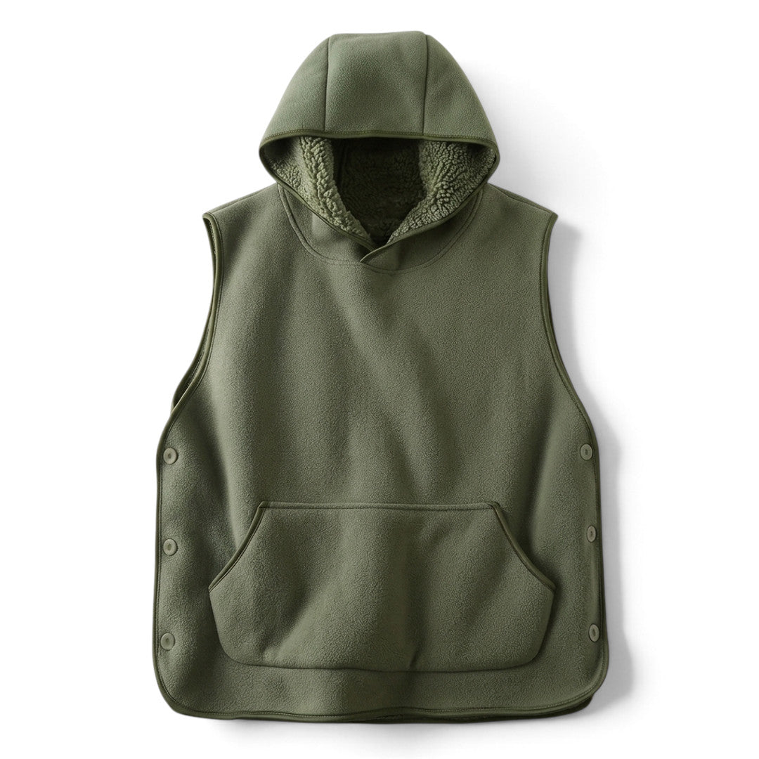 OUTDOORS NORDIC Sherpa Hoodie Vest i grön