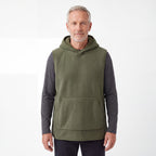 Sherpa Hoodie Vest herr i grön
