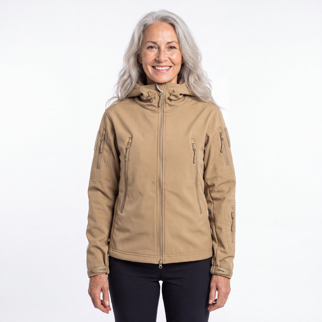 Utility Softshell Jacket dam i khaki