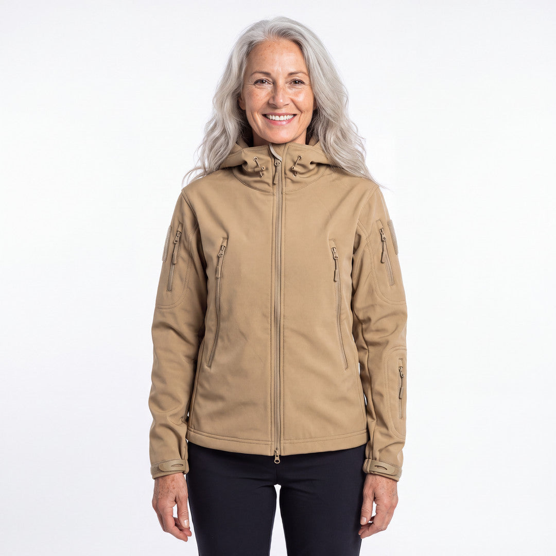Utility Softshell Jacket dam i khaki