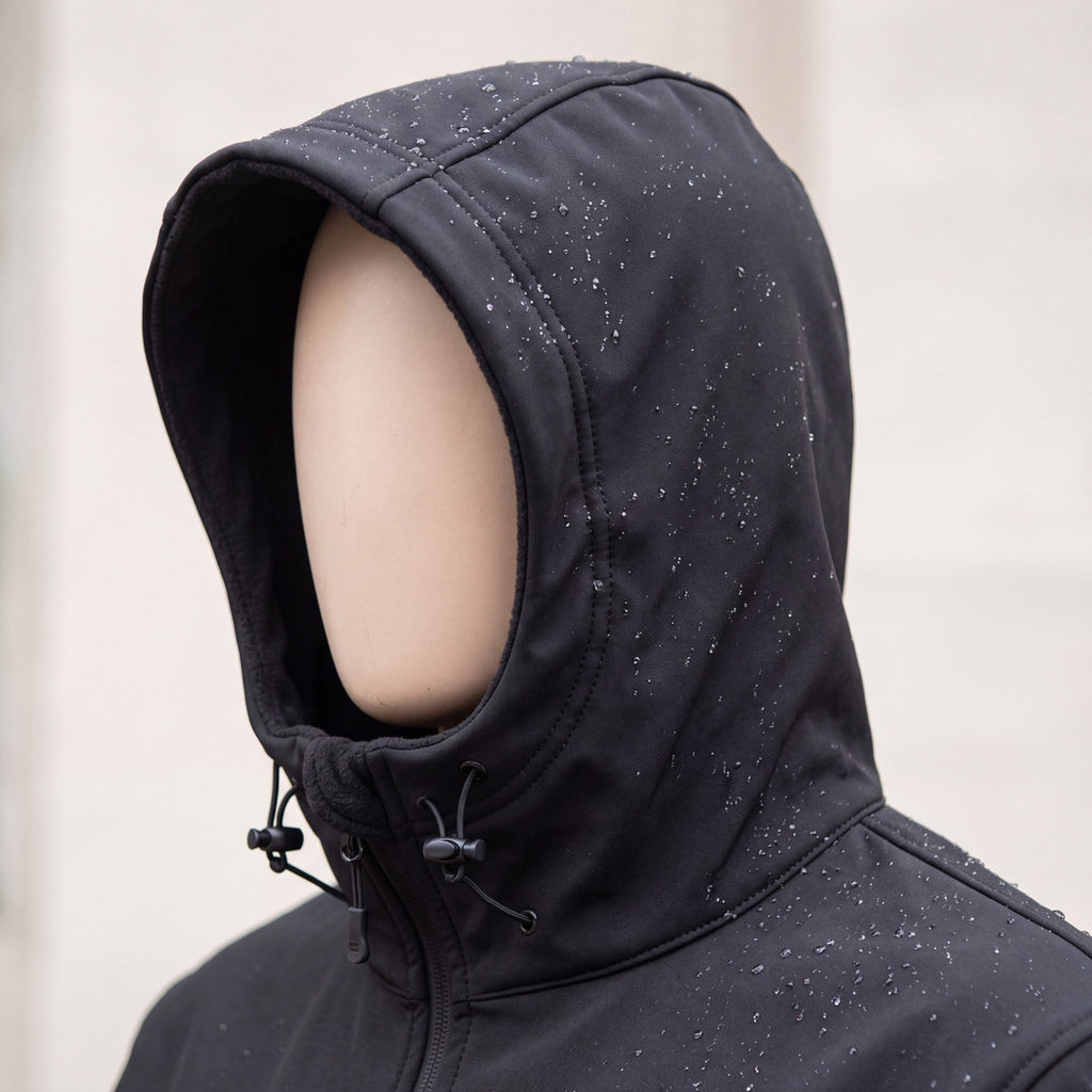 Justerbar huva på vattenavvisande Utility Softshell Jacket